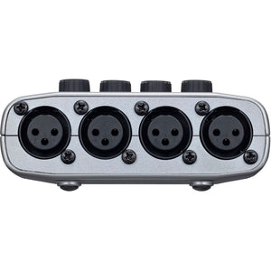 Zoom PodTrak P4 Podcast Recorder, Battery Powered, 4 Microphone Inputs, 4 Headphone Outputs, Phone and USB Input for Remote Interviews, Sound Pads, 2-In/2-Out Audio Interface