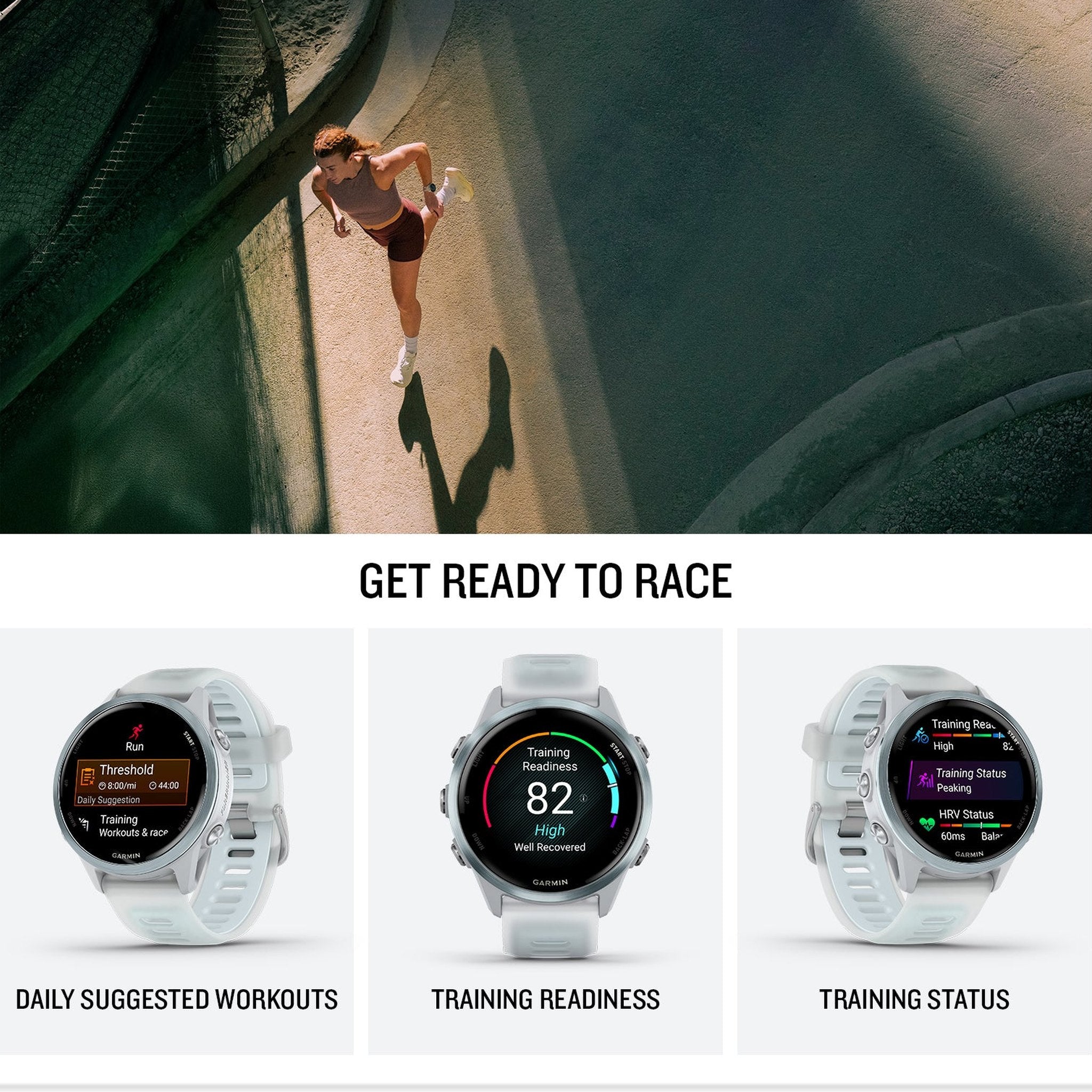 Garmin Forerunner 570 Running Smartwatch, 42MM WiFi, GPS Fitness Smart Watch For Men And Women, Cloud Blue Aluminum with Translucent Whitestone/Cloud Blue Band, Bundle