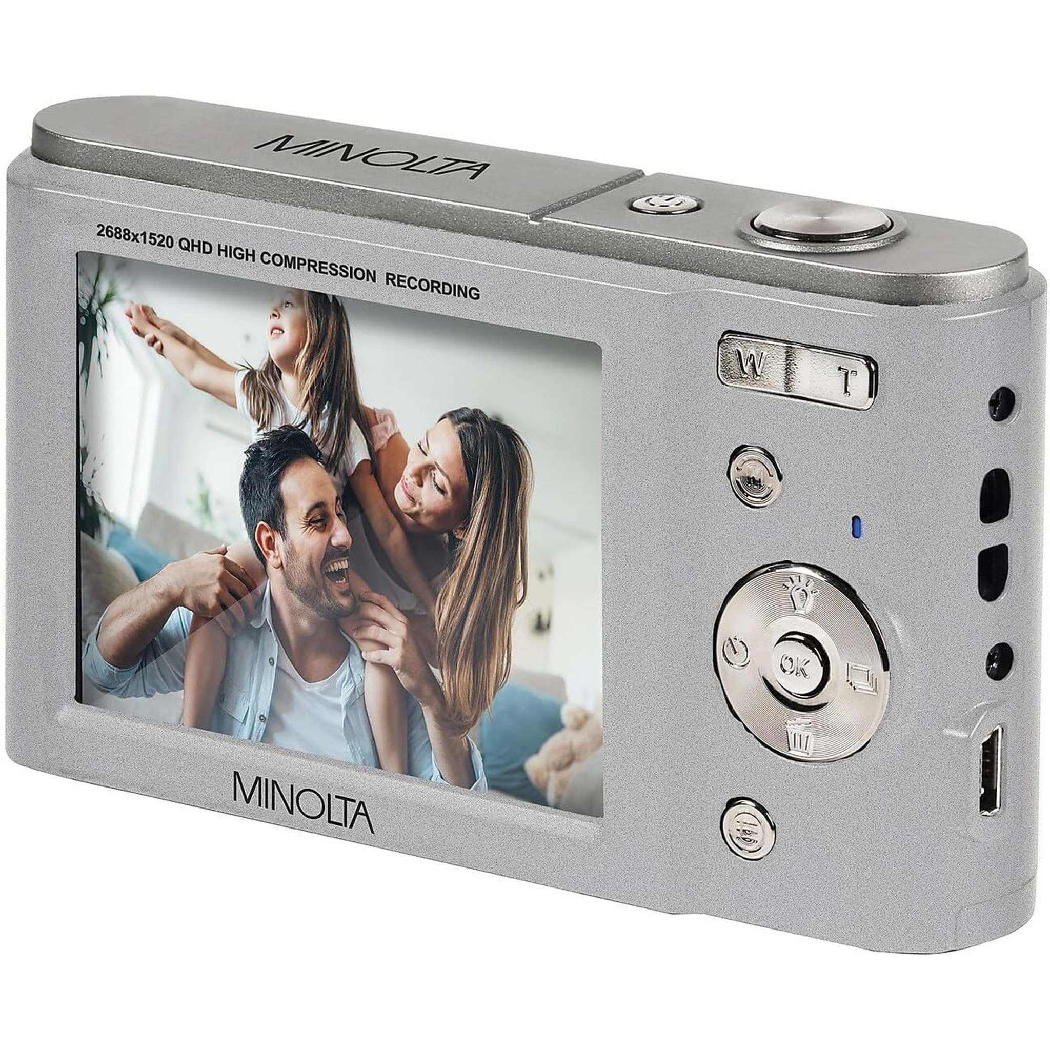 Minolta MND20 44 MP / 2.7K Ultra HD Digital Camera Silver