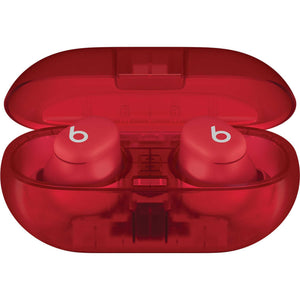 Beats Solo Buds, Wireless Bluetooth Earbuds Transparent Red Bundle With More Accessories