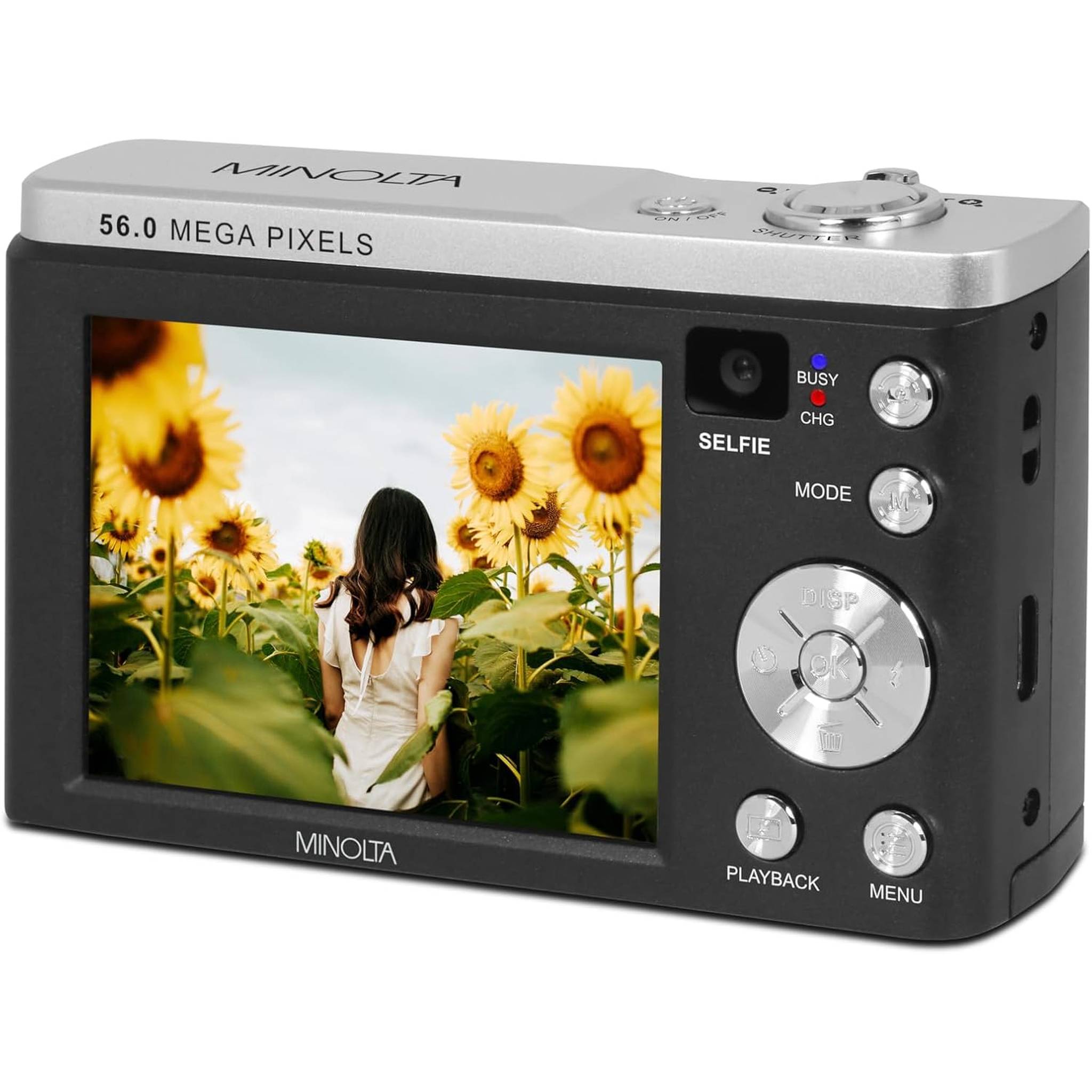 Minolta MNB5Z Digital Camera 56MP with 5x Optical Zoom in Black Bundle