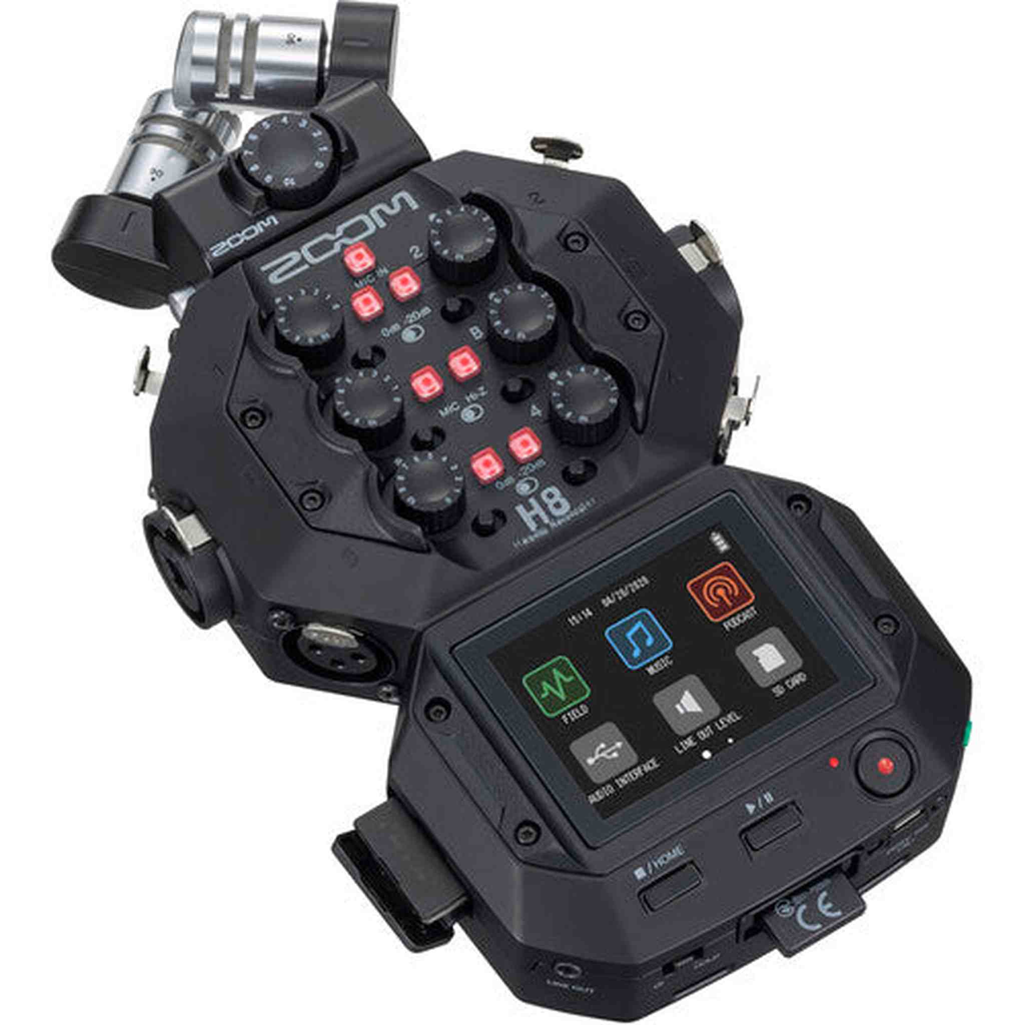 Zoom H8 12-Track Handy Audio Recorder, Extreme PRO 64GB SDXC Memory Card, Bundle