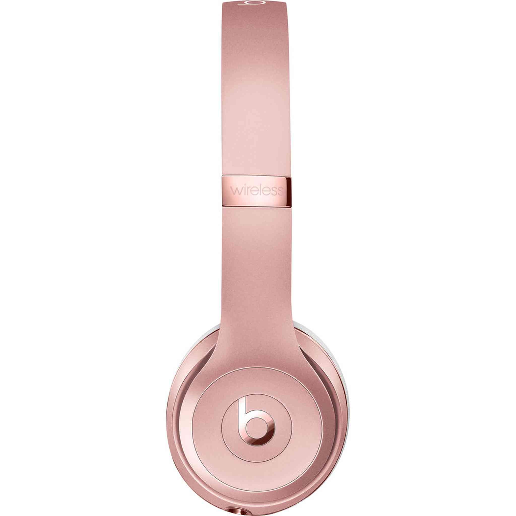Beats by Dr. Dre Beats Solo3 Wireless On-Ear Headphones Rose Gold Bundle