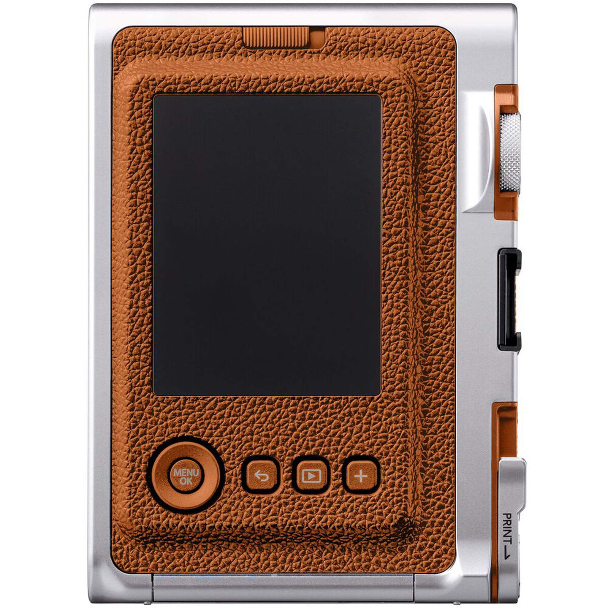 Fujifilm Instax Mini EVO Hybrid Instant Camera Brown with Micro SD to SD Adapter