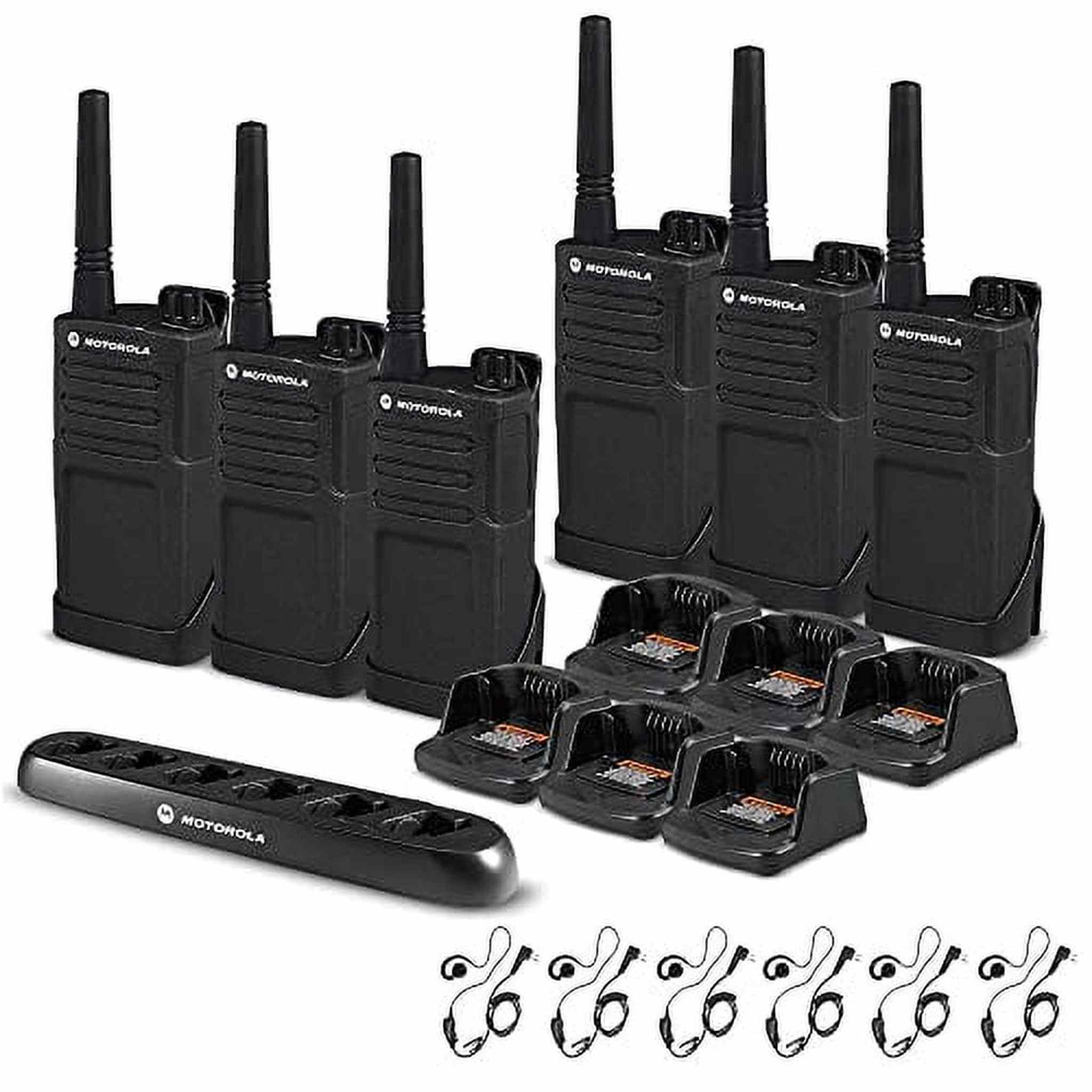 6 x Motorola RMM2050 On-Site 2-Way Radio RMM2050 - 6 Pack With Mics Bundle Motorola Solutions