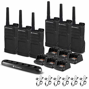 6 x Motorola RMM2050 On-Site 2-Way Radio RMM2050 - 6 Pack With Mics Bundle Motorola Solutions