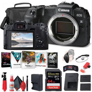 Canon EOS RP Mirrorless Digital Camera Body Only 3380C002 + 64GB Memory Card Starter Bundle