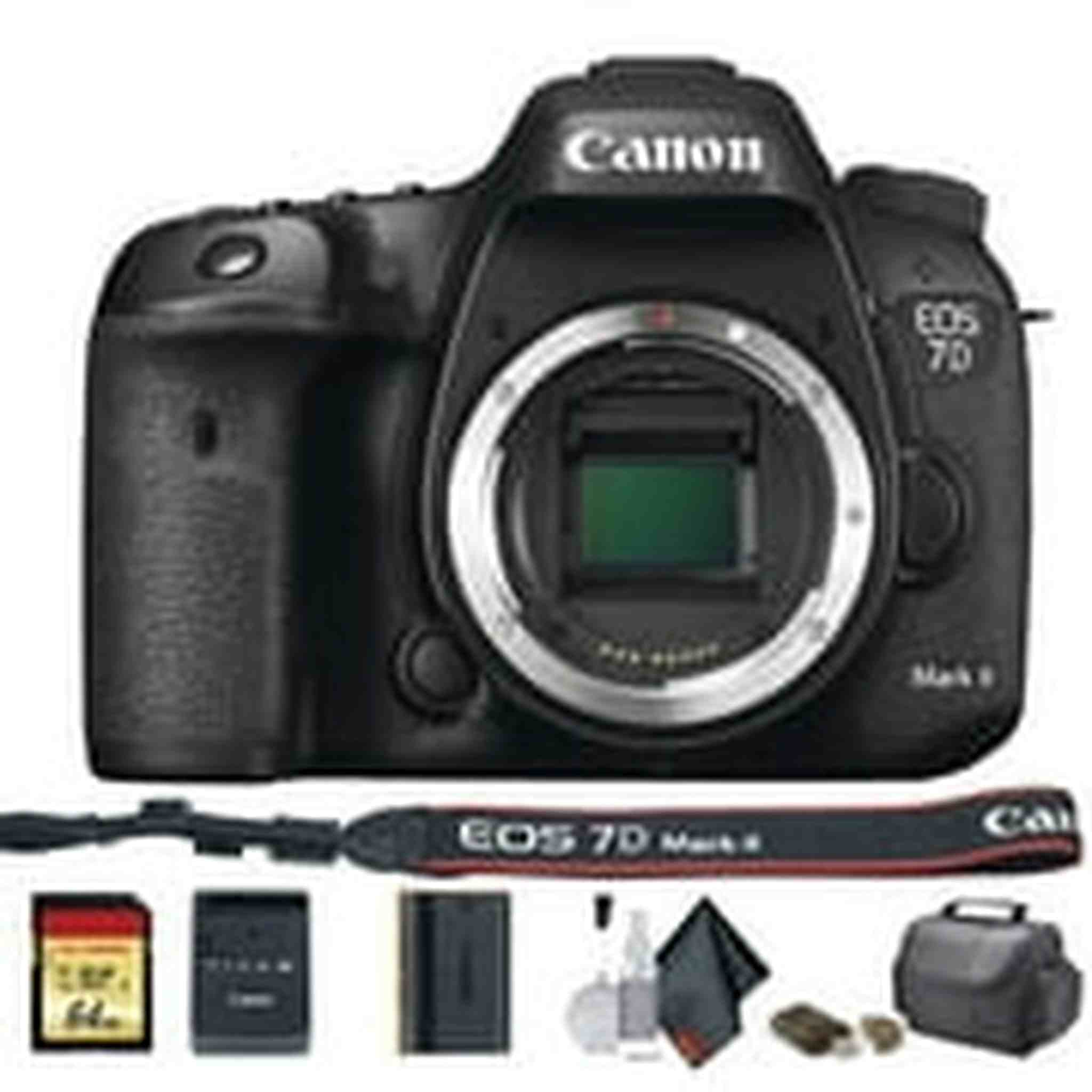 Canon EOS 7D Mark II DSLR Camera International Model 9128B002 - Starter Bundle