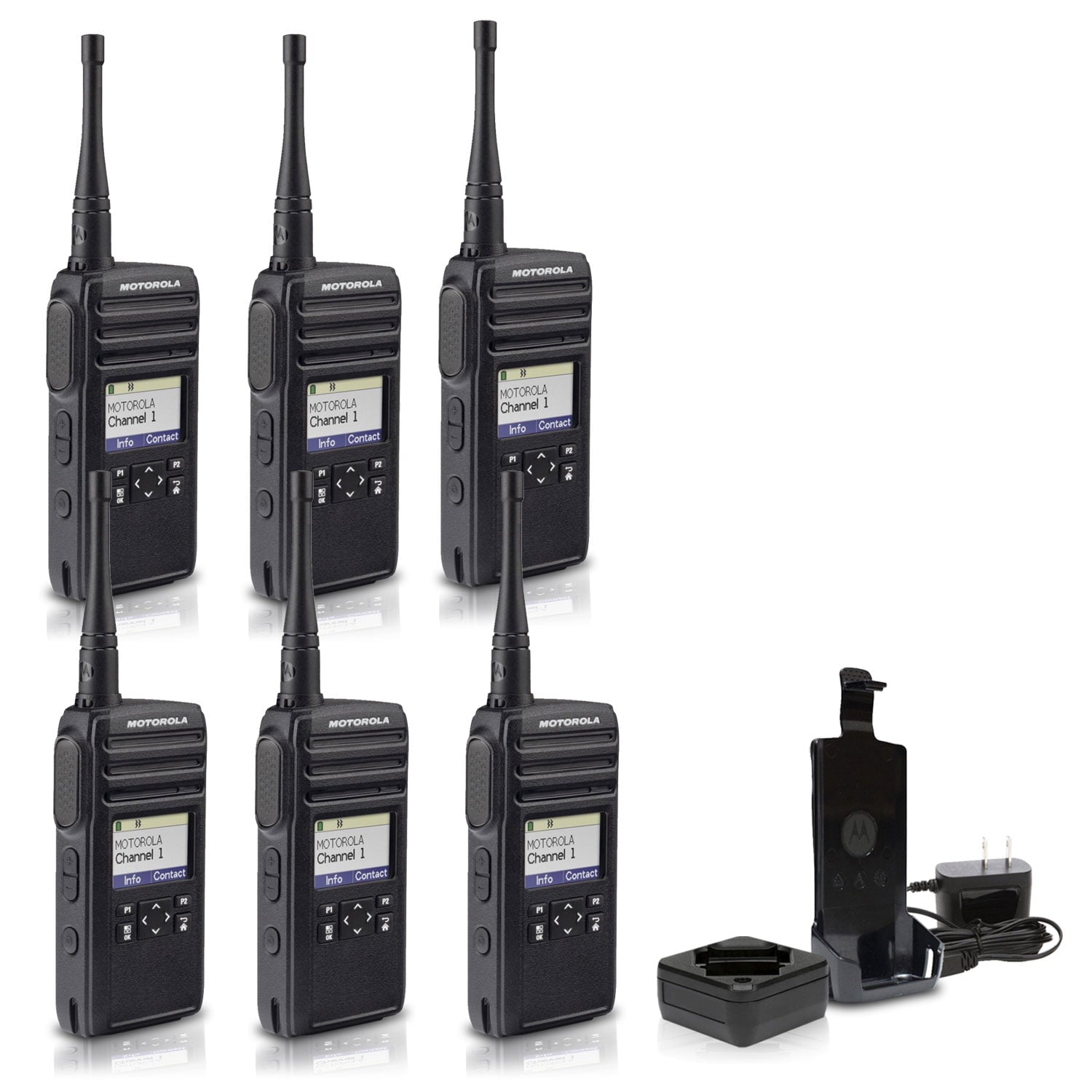 Motorola DTR700 900 MHz Digital 2-Way Radio 50 Channels 6-Pack