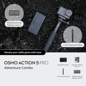 DJI Osmo Action 5 Pro Adventure Combo - WaterProof Action Camera With 50-In-1 Action Kit
