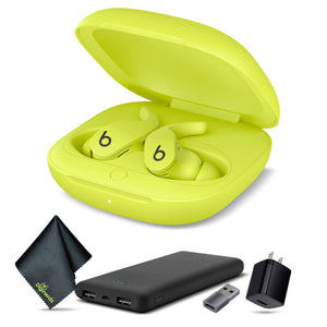 Beats Fit Pro Noise-Canceling True Wireless In-Ear Headphones Volt Yellow Bundle + Accessories