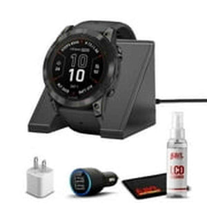 Garmin fenix 7X Pro Solar, Sapphire, Carbon Gray Titanium Black with Accessories
