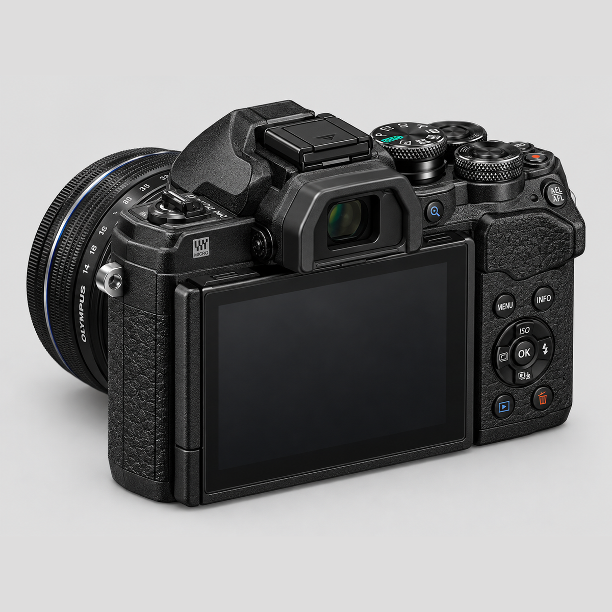 OM SYSTEM Olympus E-M10 Mark IV Black Micro Four Thirds System Camera M.Zuiko Digital ED 14-42mm F3.5-5.6 EZ kit 20MP Sensor 5-Axis Image Stabilization 4K Video Wi-Fi - Reconditioned