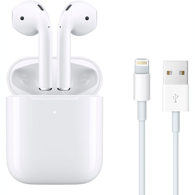 Apple AirPods with Wireless Charging 2nd Gen with Cable Ties + 2-Chargers