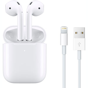Apple AirPods with Wireless Charging 2nd Gen with Cable Ties + USB Charger