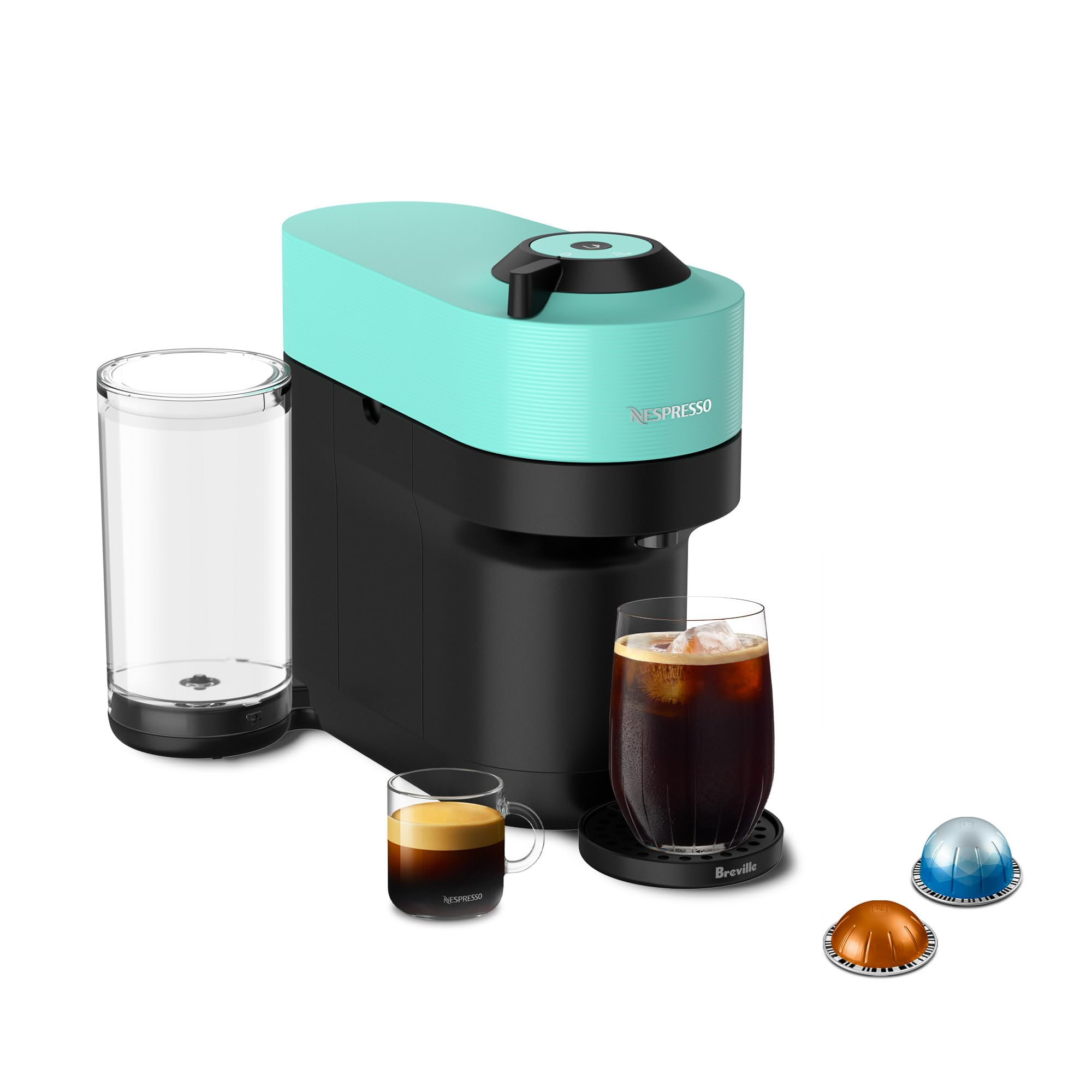 Nespresso Vertuo Pop+ Coffee and Espresso Maker by Breville, Aqua Mint