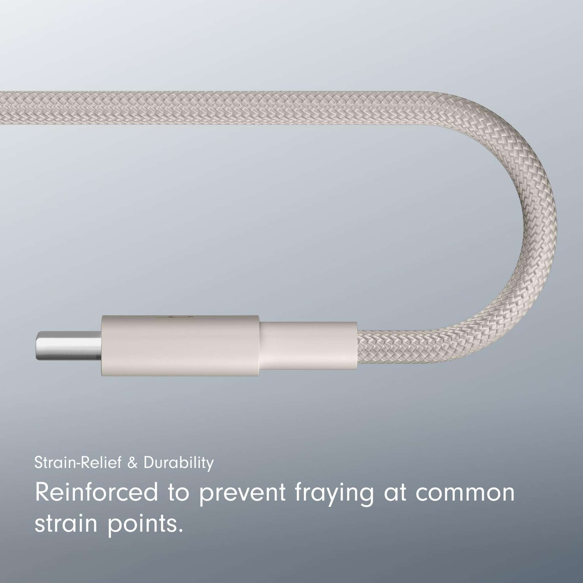 Beats USB-C to USB-C Woven Cable Fast Charging Durable/Tangle-Free Compatible Charger for Apple & Android Devices 1.5 m, 5 ft - Surge Stone