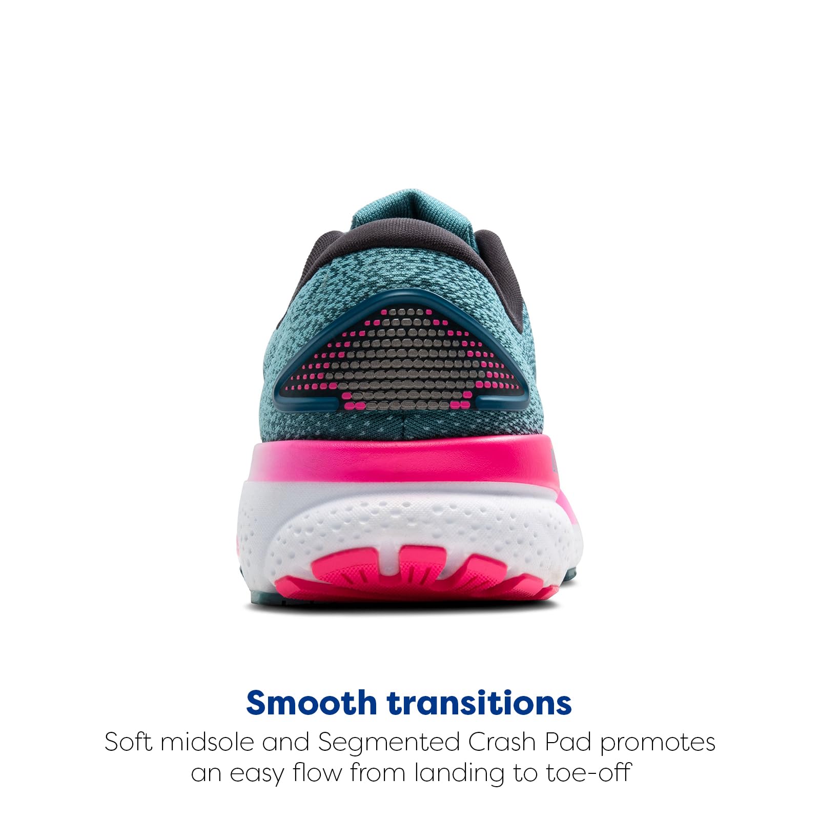 Brooks Women’s Ghost 16 Neutral Running Shoe - Blue/Pink/Moroccan Blue - 7 Medium