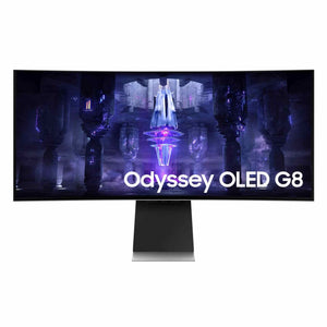 SAMSUNG 34-Inch Odyssey G85SB Series OLED Ultra WQHD Curved Gaming Monitor, 175Hz, 0.03ms, DisplayHDR True Black 400, AMD FreeSync Premium Pro, Advanced Game Streaming, LS34BG850SNXZA, 2023