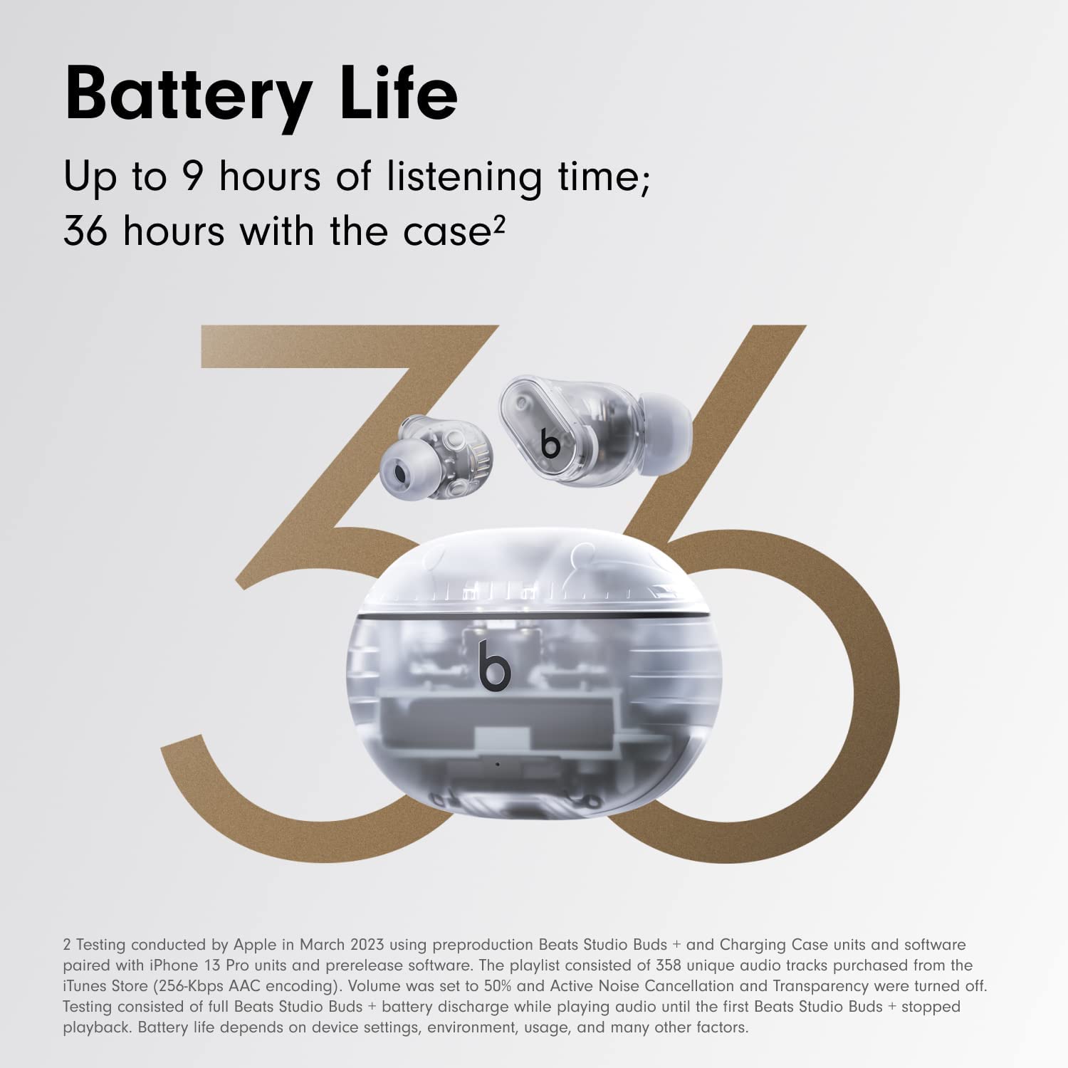 Beats Studio Buds+ MQLK3LL/A Transparent