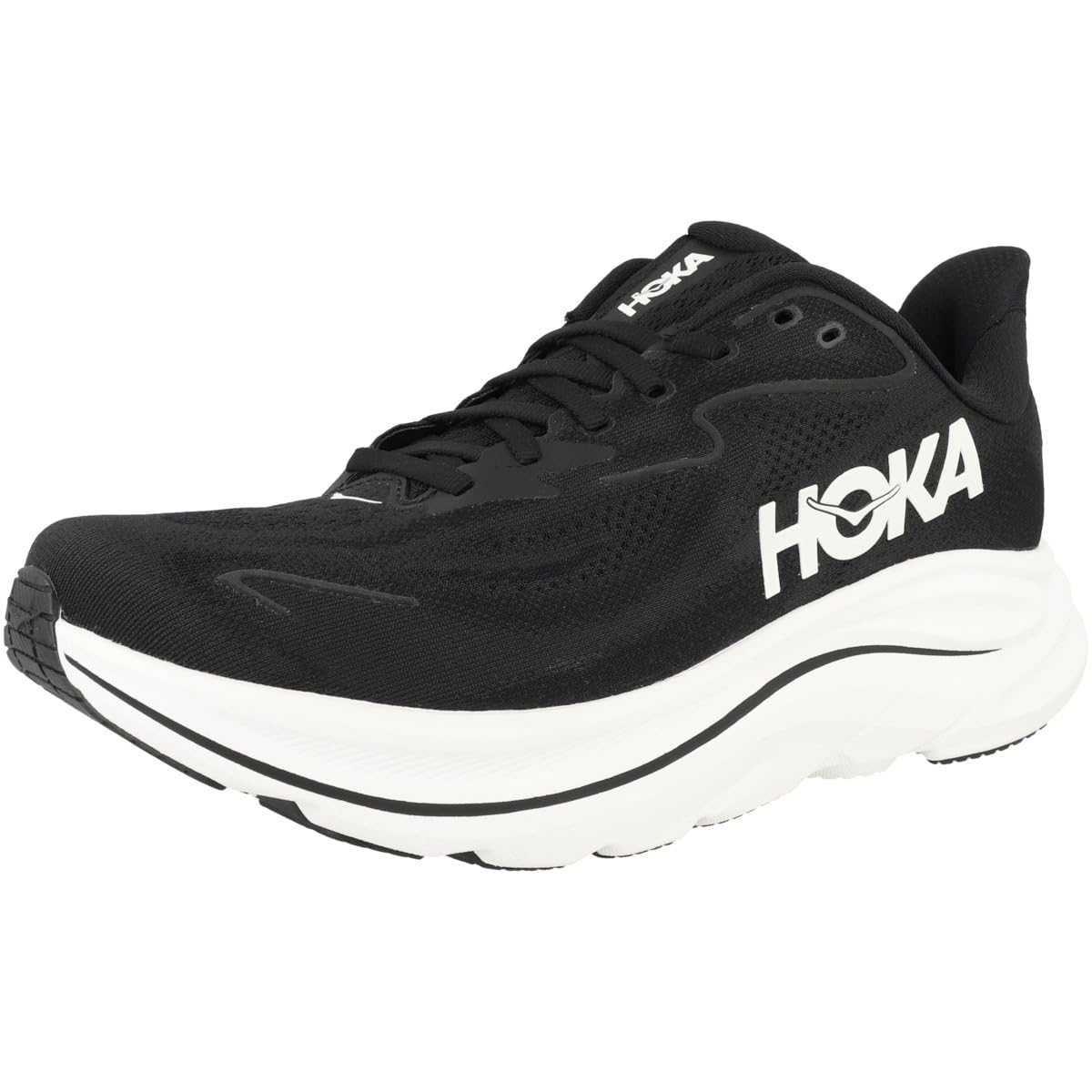 Hoka Men's Clifton 10 Black/White 11 Medium