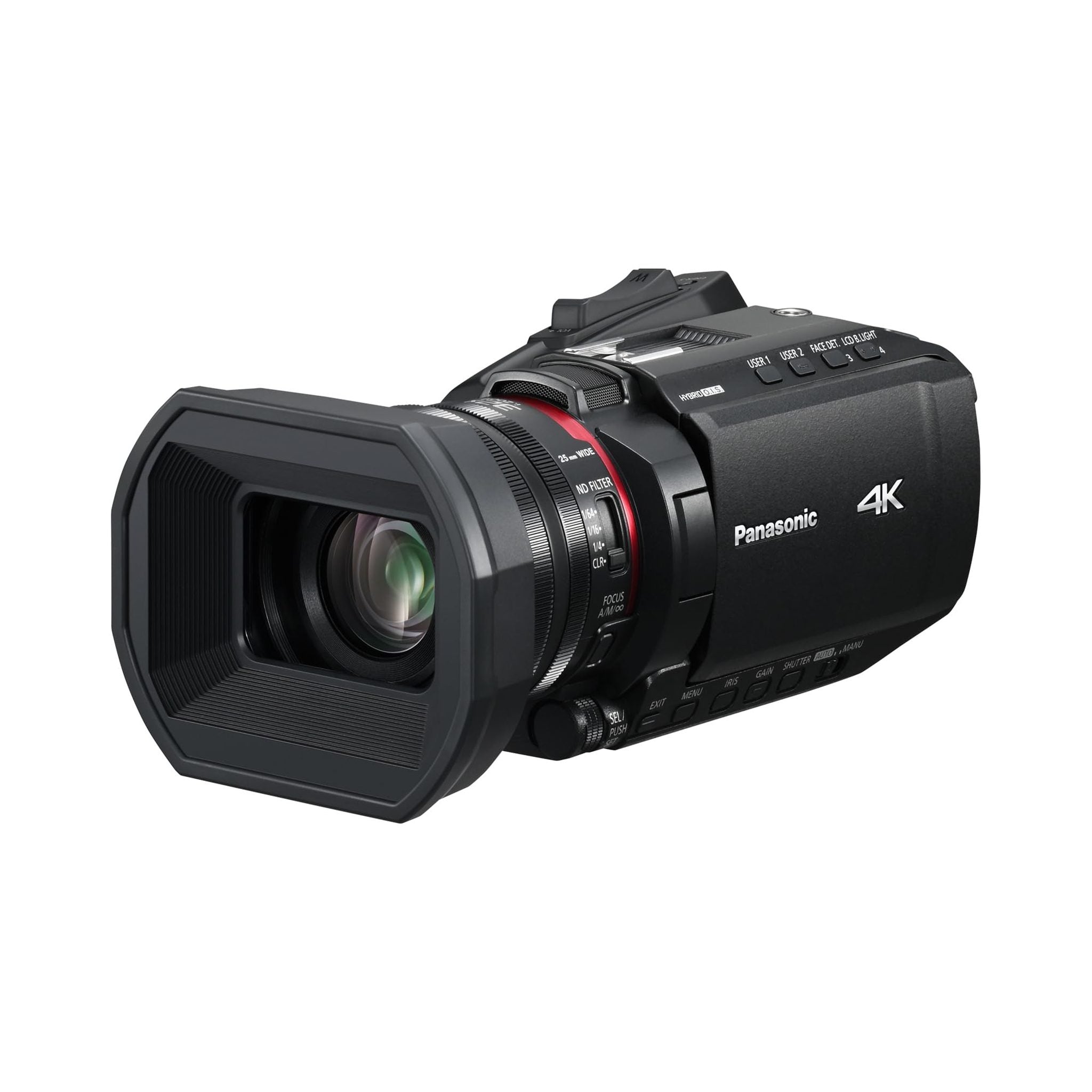 Panasonic X1200 4K Camcorder, Wide Angle Telephoto Lens with 24X Zoom, Hybrid O.I.S.,Lightweight Heat Dispersing Design, Eco Packaging - HC-X1200