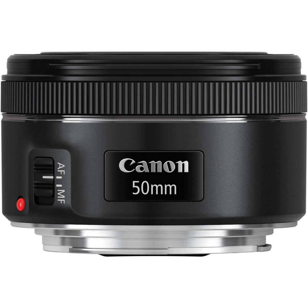 Canon EF 50mm f/1.8 STM Lens 0570C002 + 64GB Memory Card - Deluxe Bundle- International Version