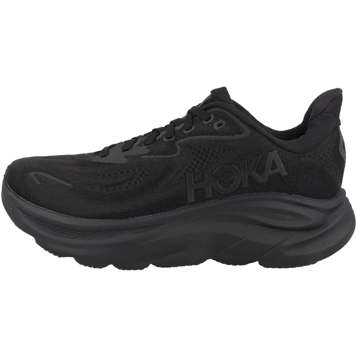 Hoka Women's Clifton 10 Sneaker, Black/Black, 7.5