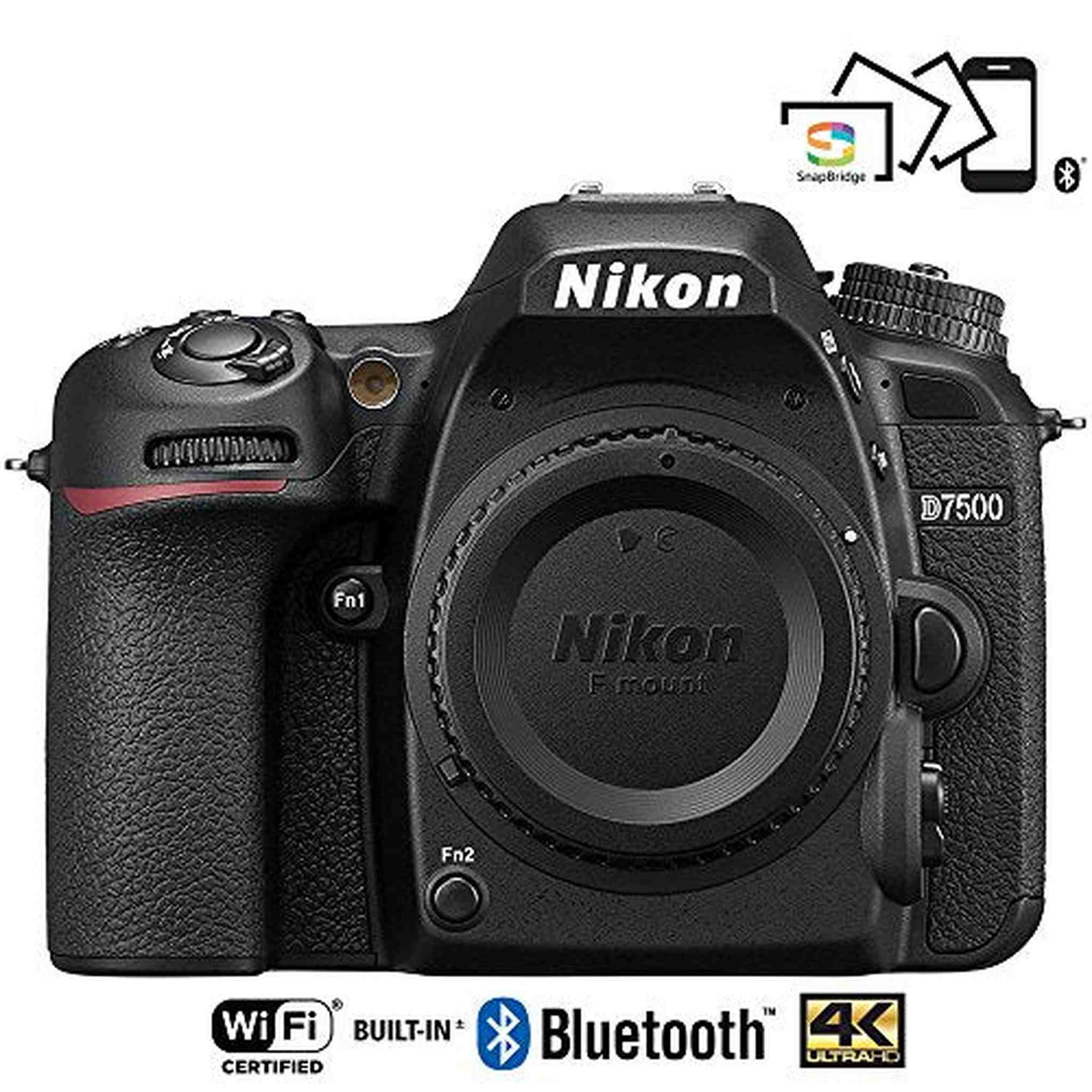 Nikon D7500 20.9MP DX-Format Wi-Fi 4K Digital SLR Camera Body - Reconditioned Nikon