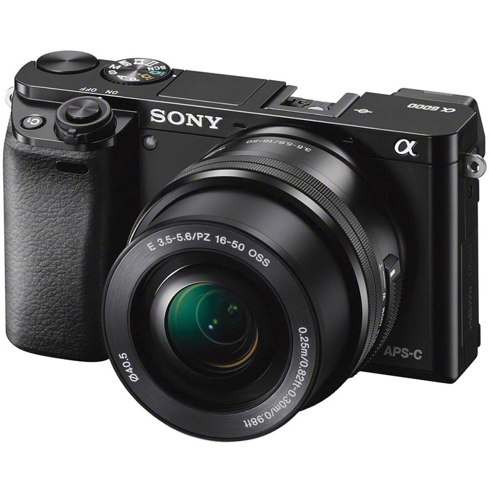 Sony Alpha a6000 Mirrorless Camera with 16-50mm Lens Black With Soft Bag, 64GB Memory Card, Card Reader , Plus Essential Accessories