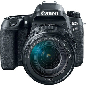 Canon EOS 77D DSLR Camera with 18-135mm USM Lens International Model 1892C002 - Starter Bundle