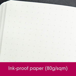 Leuchtturm1917 Medium A5 Dotted Hardcover Notebook Berry - 249 Numbered Pages