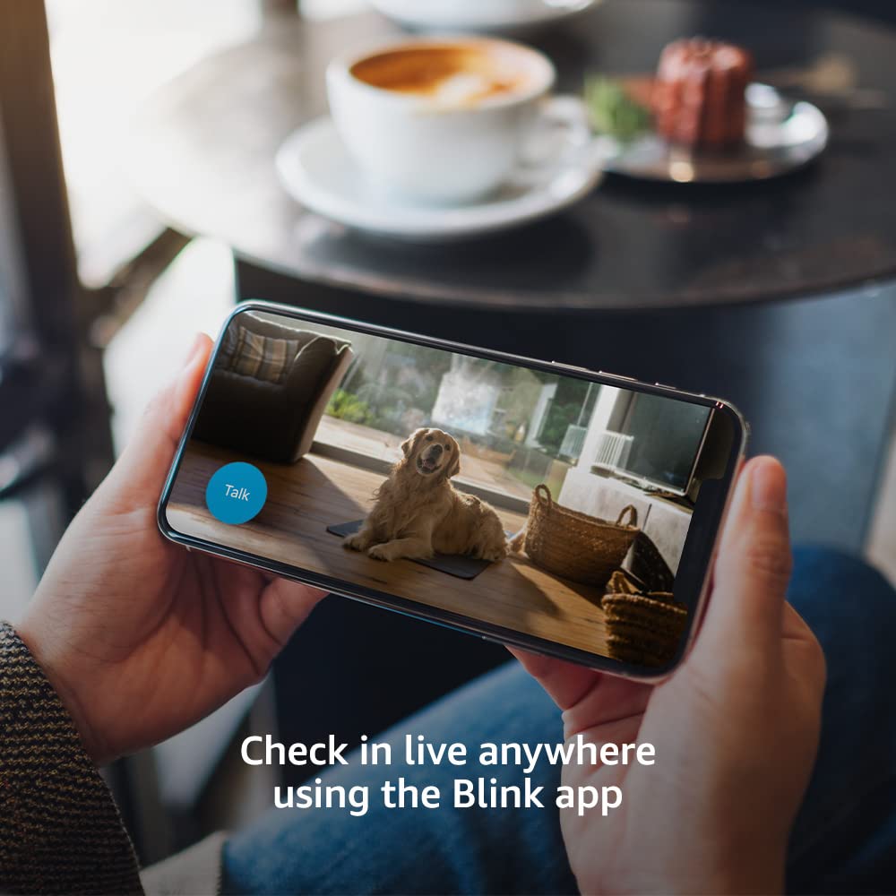 Blink Mini - Compact indoor plug-in smart security camera, 1080p HD video, night vision, motion detection, two-way audio, easy set up, Works with Alexa - 1 camera (Black)