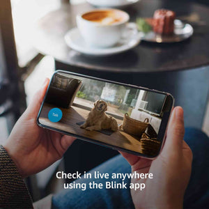 Blink Mini - Compact indoor plug-in smart security camera, 1080p HD video, night vision, motion detection, two-way audio, easy set up, Works with Alexa - 1 camera Black Blink