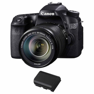 Canon EOS 70D 20.2 MP Digital SLR Camera with Dual Pixel CMOS AF and EF-S 18-135mm F3.5-5.6 IS STM Kit - International V - Used Canon