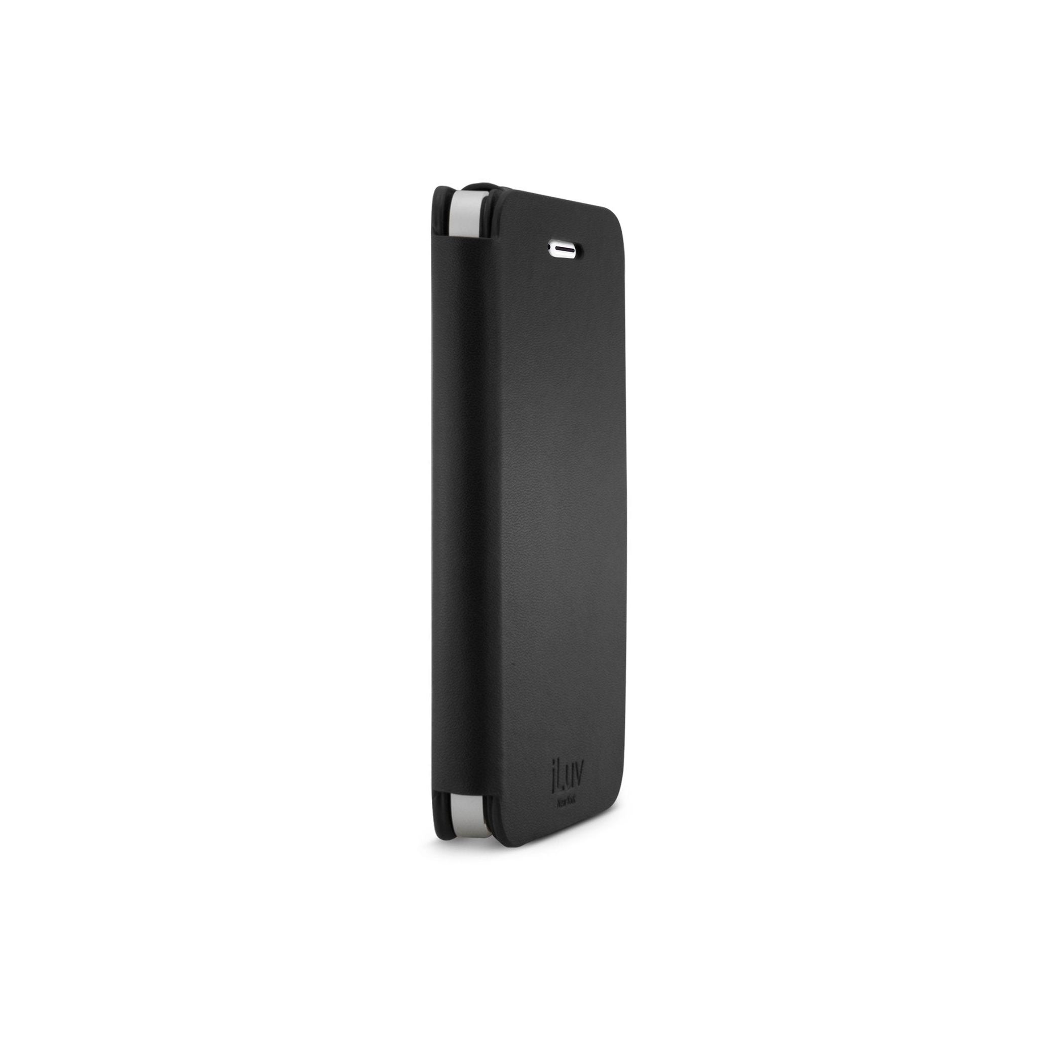 iLuv ICA7J346BLK Pocket Agent Premium Appointed Leather for Apple iPhone 5 - 1 Pack - Retail Packaging - Black
