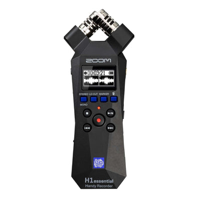 Zoom H1essential Stereo Handy Recorder 2024 Model, Essential Series with 32-Bit Float, Accessibility, X/Y Microphones, USB Microphone, Portable, for Musicians, Podcasters, Filmmakers