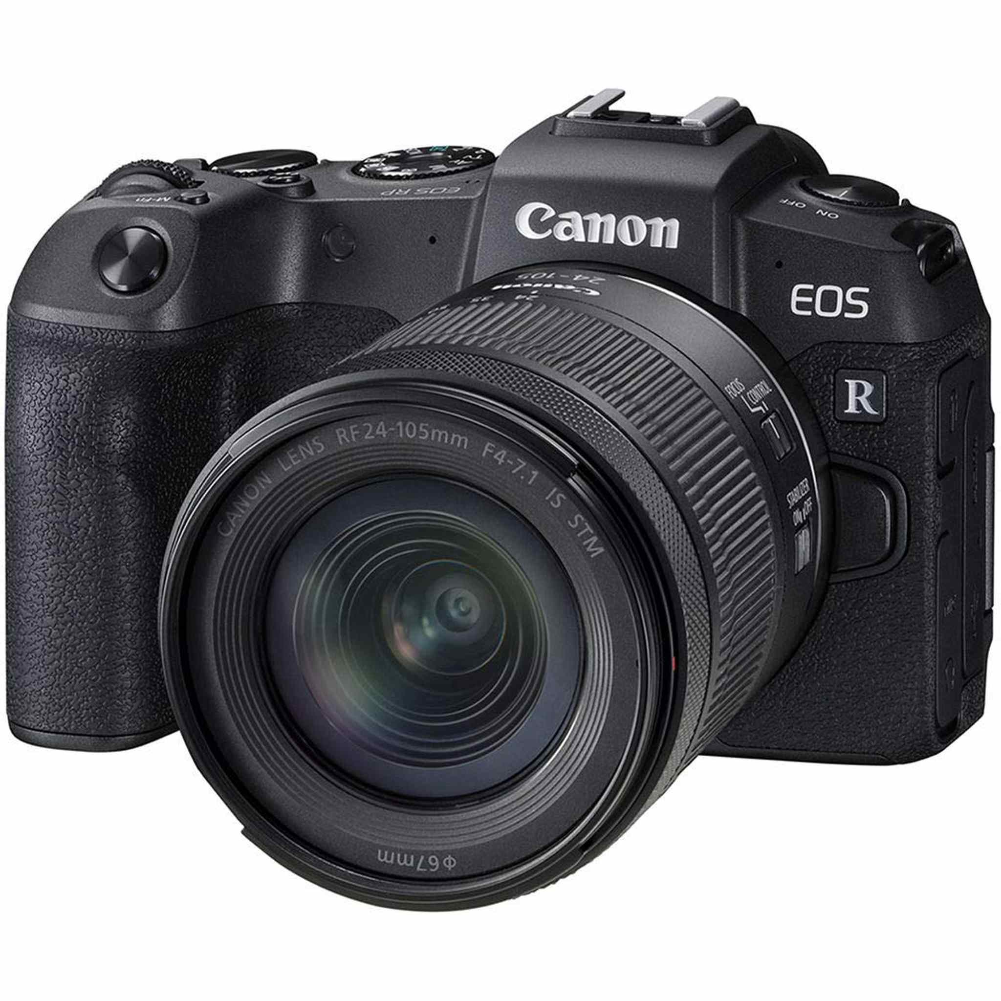 Canon EOS RP Full-Frame Mirrorless Interchangeable Lens Camera + RF24-105mm Lens F4-7.1 is STM Lens Kit- Compact and Lightweight for Traveling and Vlogging, Black 3380C132