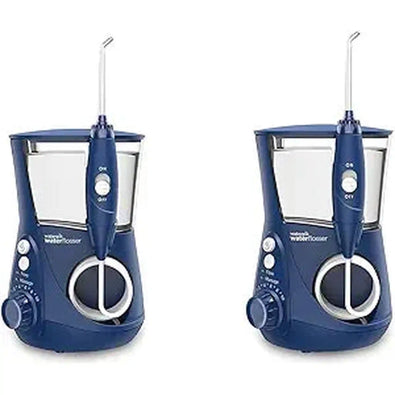 Waterpik WP-663 Electric Water Flosser Countertop Professional Oral Irrigator, Aquarius, Blue 2 pack Bundle