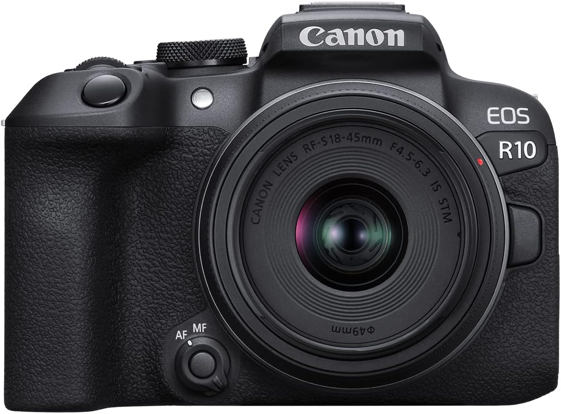 Canon EOS R10 Mirrorless Camera with RF-S18-45mm f/4.5-6.3 is STM Lens Kit
