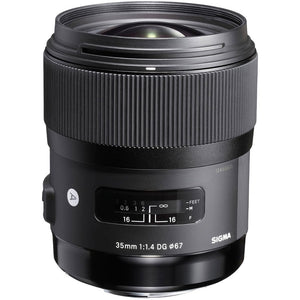 Sigma 35mm f/1.4 DG HSM Art Lens for Nikon F for Nikon F Mount + Accessories International Model with 2 Year Warranty