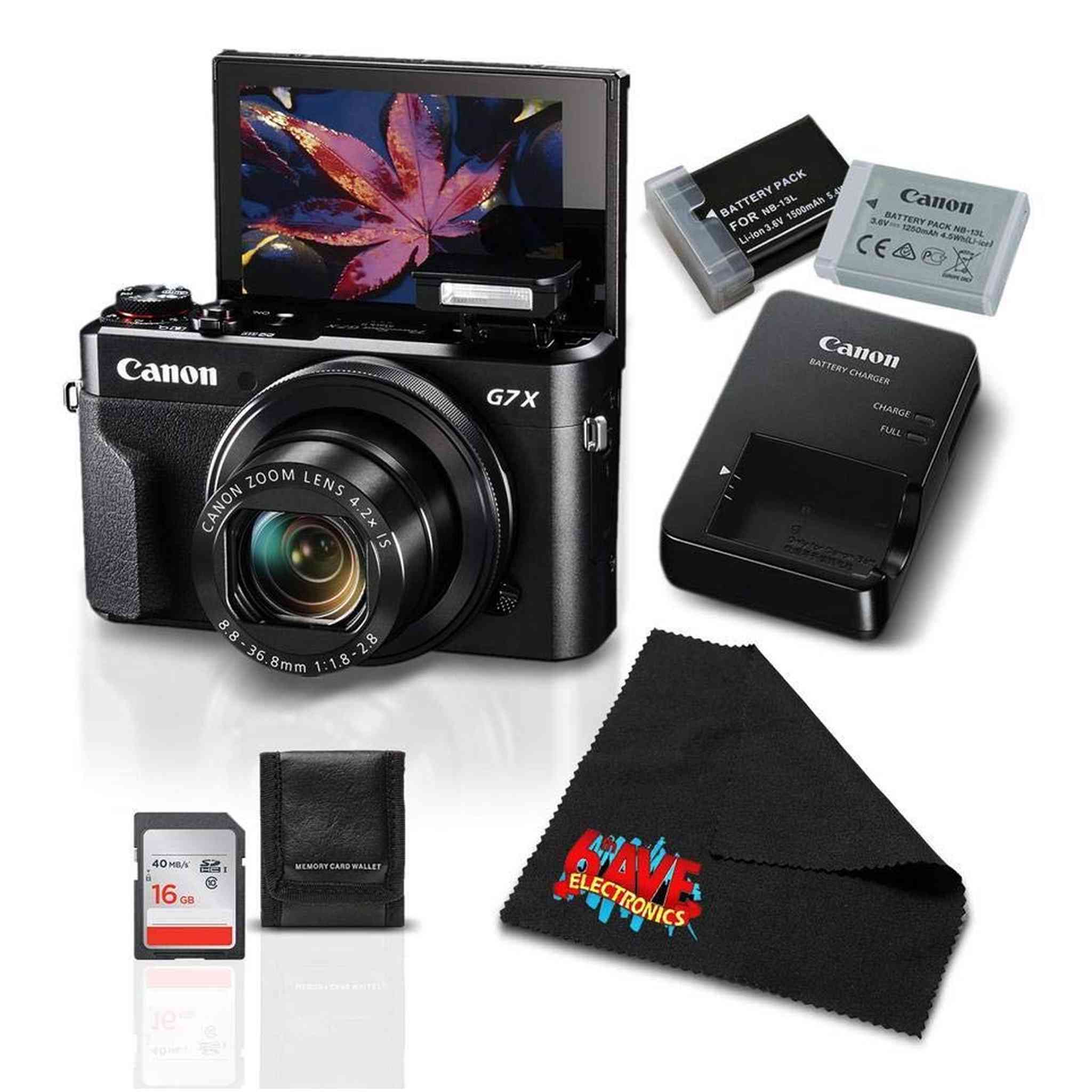Canon PowerShot G7 X Mark II Digital Camera 1066C001 International Model Bundle with Spare Battery + 16GB Memory Card