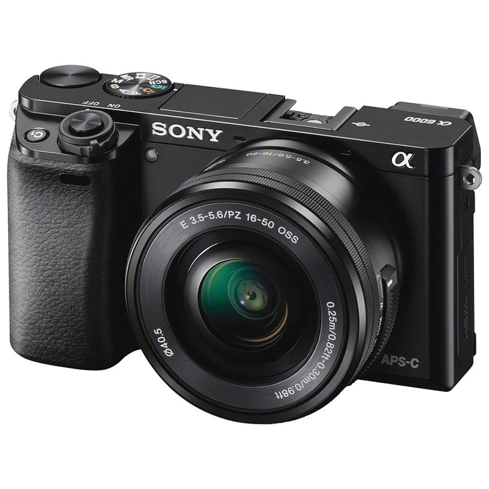 Sony Alpha a6000 Mirrorless Camera with 16-50mm and 55-210mm Lenses ILCE6000Y/B With Soft Bag, 64GB Memory Card, Card Reader , Plus Essential Accessories