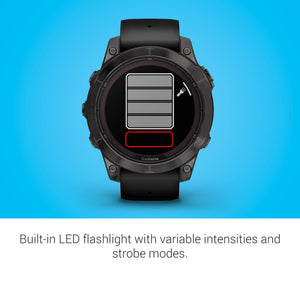 Garmin fēnix 7 Pro Sapphire Solar, Multisport GPS Smartwatch, Built-in Flashlight, Solar Charging Capability, Black Garmin