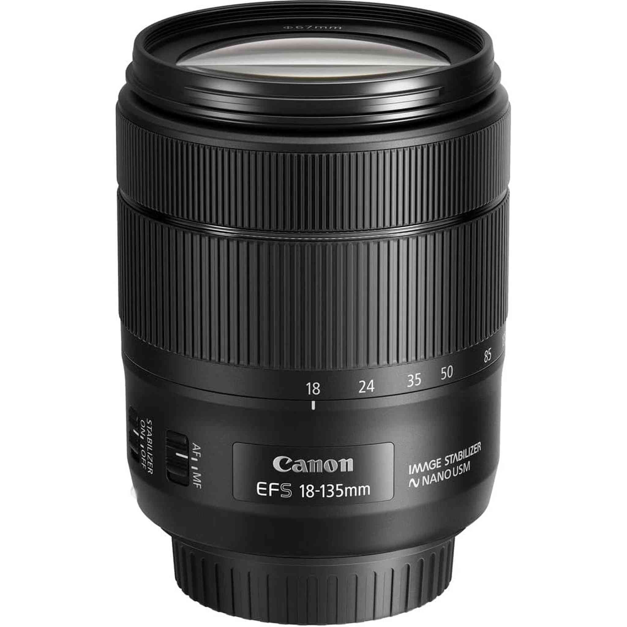 Canon EF-S 18-135mm f/3.5-5.6 IS USM Lens 1276C002 + Filter Kit + More - Reconditioned Canon