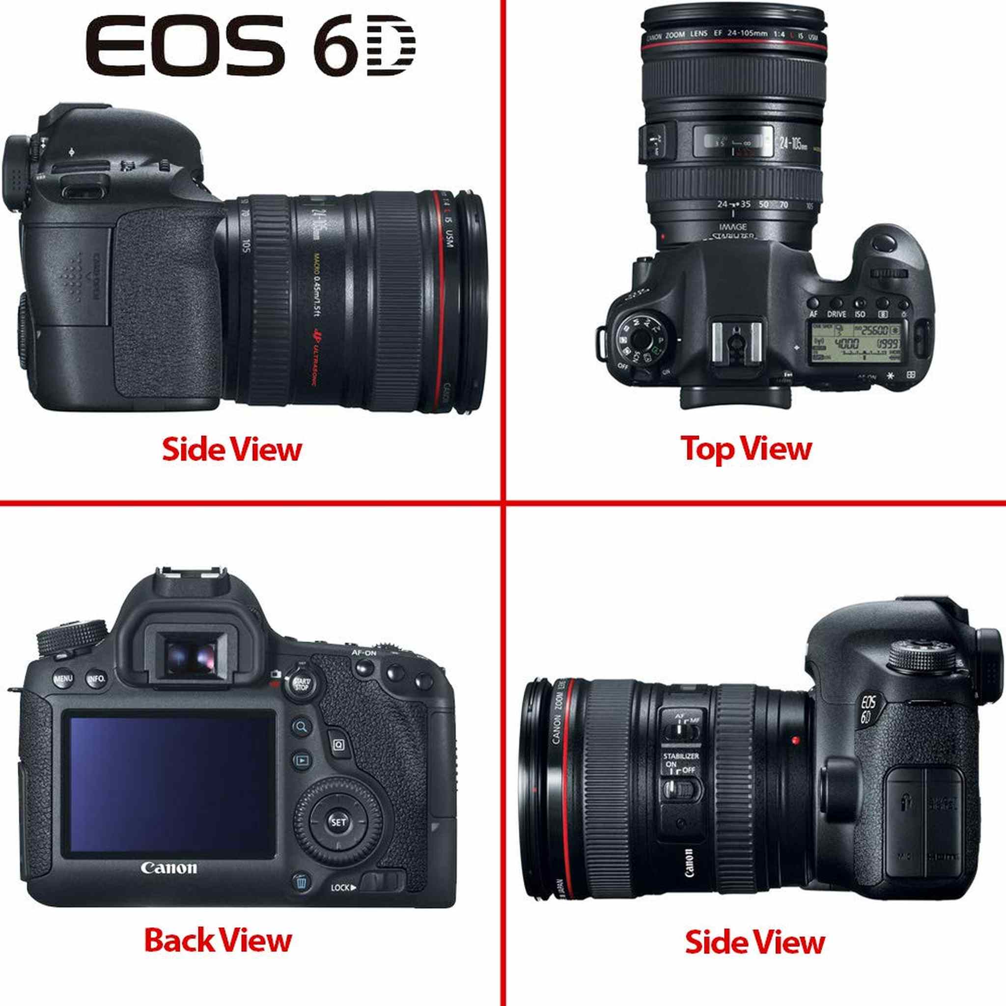 Canon EOS 6D DSLR Camera with Canon 24-105mm USM Lens - 32GB Memory - Advanced Creative Photography Filter Kit and Essen Canon