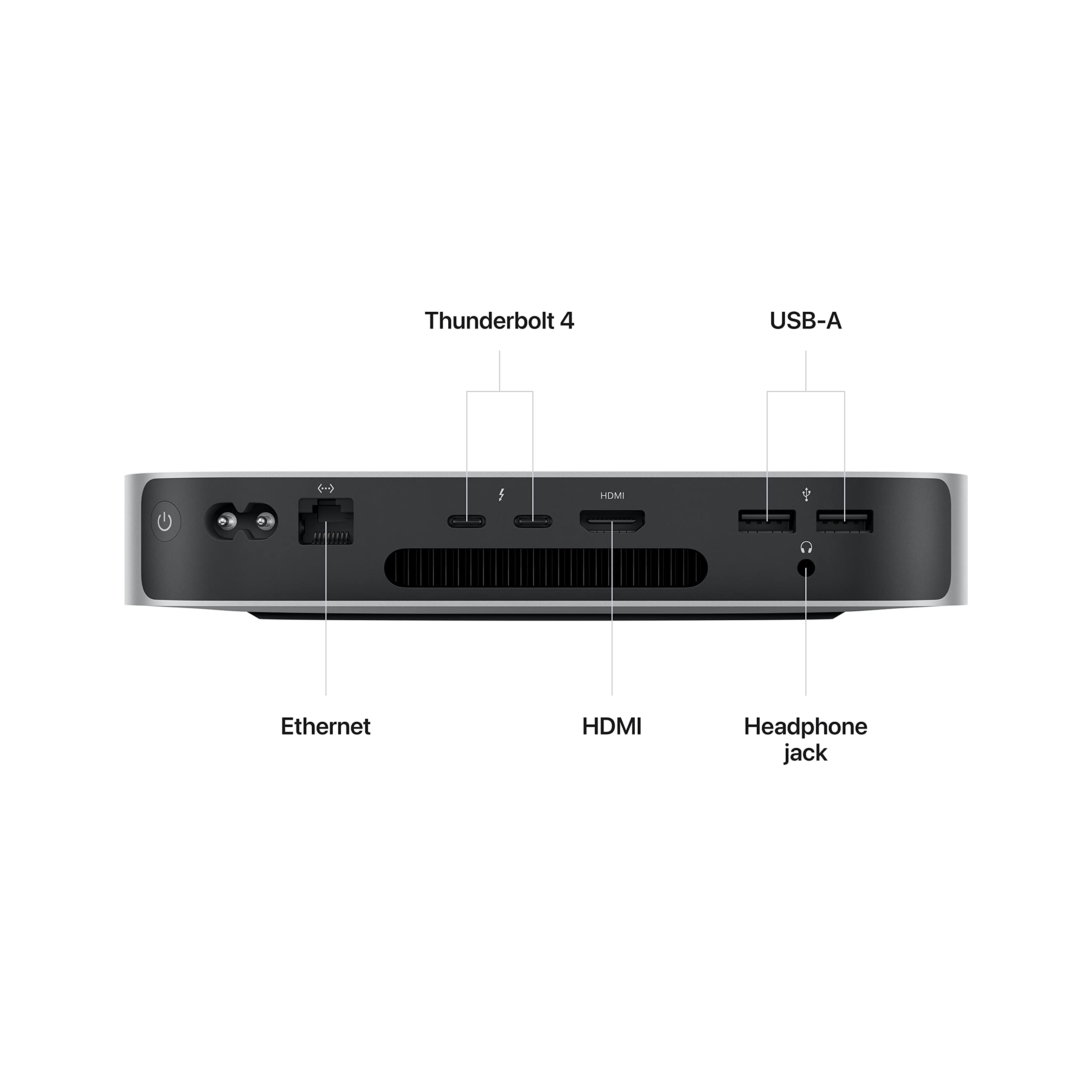 Apple 2023 Mac Mini Desktop Computer M2 chip with 8‑core CPU and 10‑core GPU, 8GB Unified Memory, 512GB SSD Storage, Gigabit Ethernet. Works with iPhone/iPad