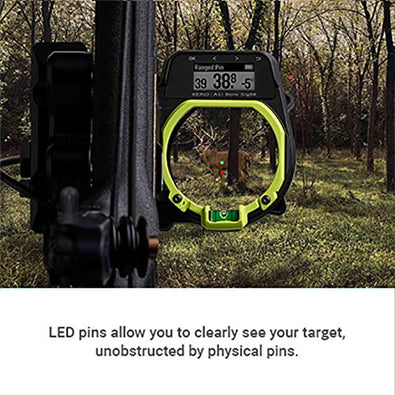 Garmin Xero A1i Bow Sight, 2" Auto-Ranging Digital Bow Sight with Laser Locate, Dual-Color LED Pins for Unobstructed Views, Right-Handed