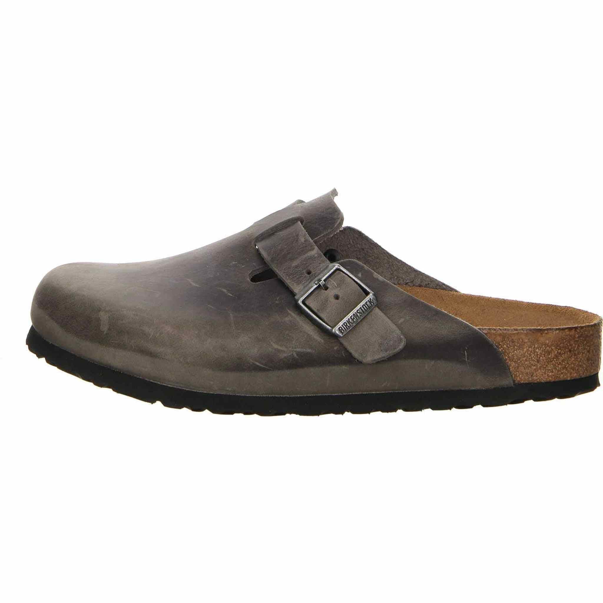 Birkenstock Oiled Leather Soft Footbed Slip On Shoes 10 B M US Women / 8 D M US Iron Birkenstock