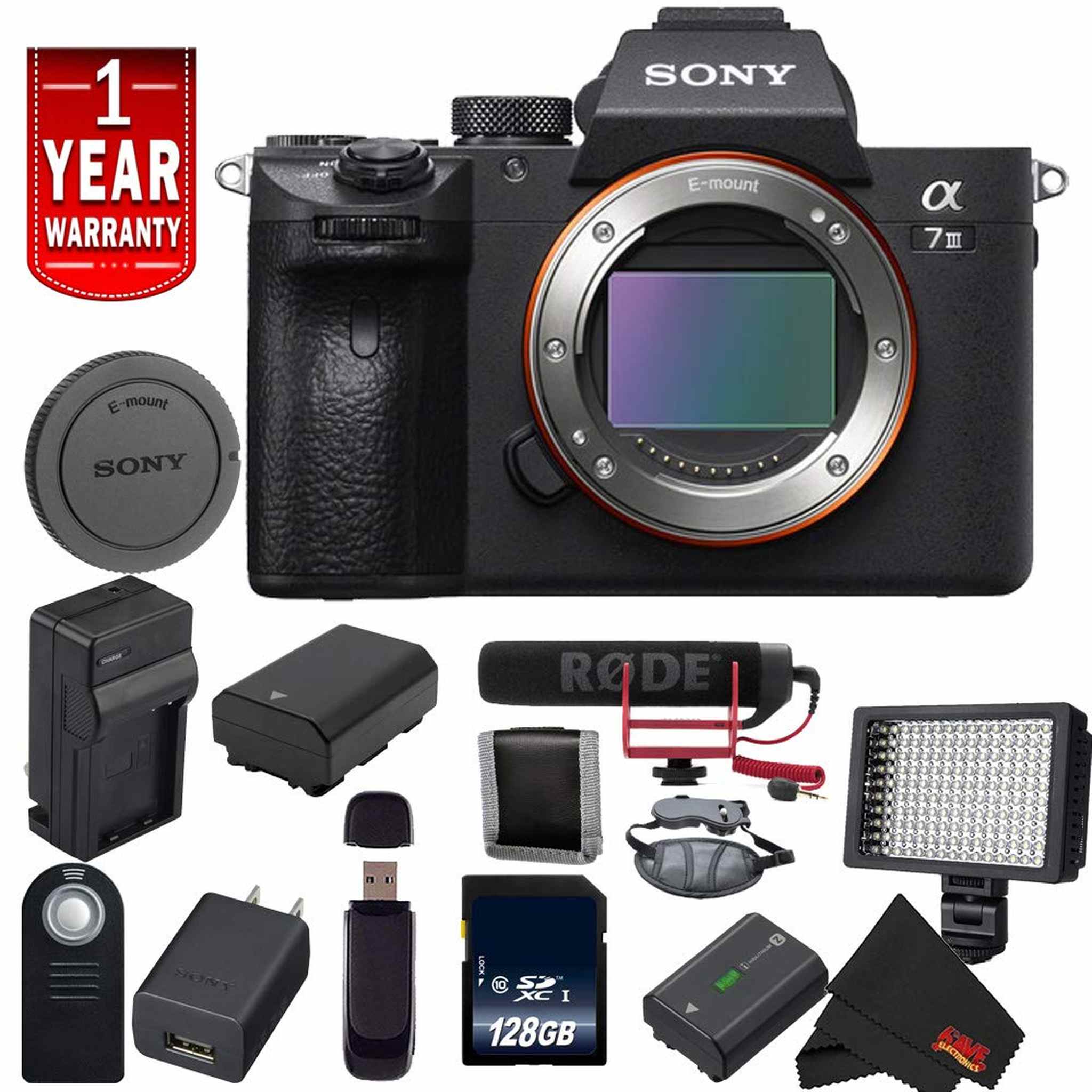 Sony Alpha a7 III ILCE7M3/B A7M3 Mirrorless Digital Camera International Model Body Video Bundle - Used Sony